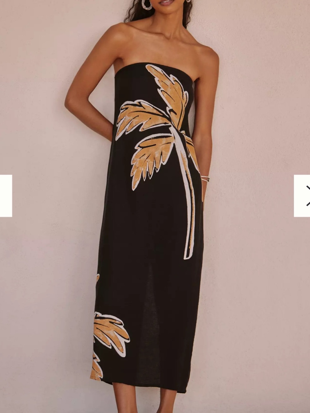 Anthropologie LouLou Avenue Strapless Midi Dress